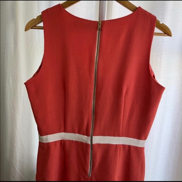 The Limited Sleeveless Coral Dress with White Trim - Picture 6 of 7
